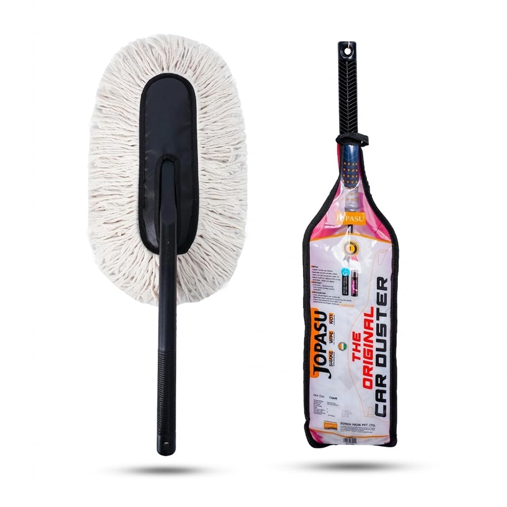 Jopasu Car Duster Brush with Dry Wash Combo Pack for Waterless Car Care Cleaning & Dusting, Scratch Proof & Eco-Friendly Combo