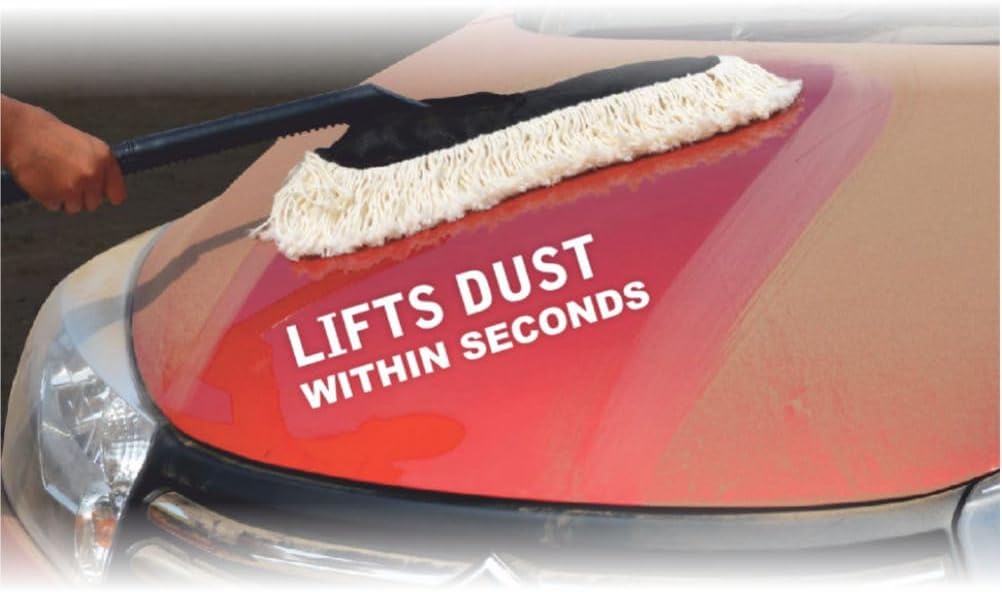 Jopasu Car Duster Brush with Dry Wash Combo Pack for Waterless Car Care Cleaning & Dusting, Scratch Proof & Eco-Friendly Combo