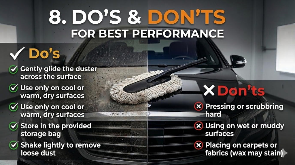 Jopasu Car Duster Brush with Dry Wash Combo Pack for Waterless Car Care Cleaning & Dusting, Scratch Proof & Eco-Friendly Combo
