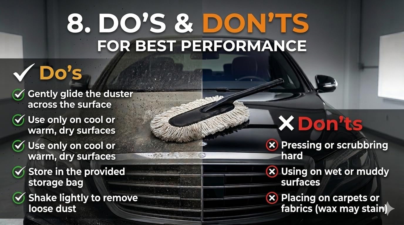 Jopasu Car Duster Brush with Dry Wash Combo Pack for Waterless Car Care Cleaning & Dusting, Scratch Proof & Eco-Friendly Combo