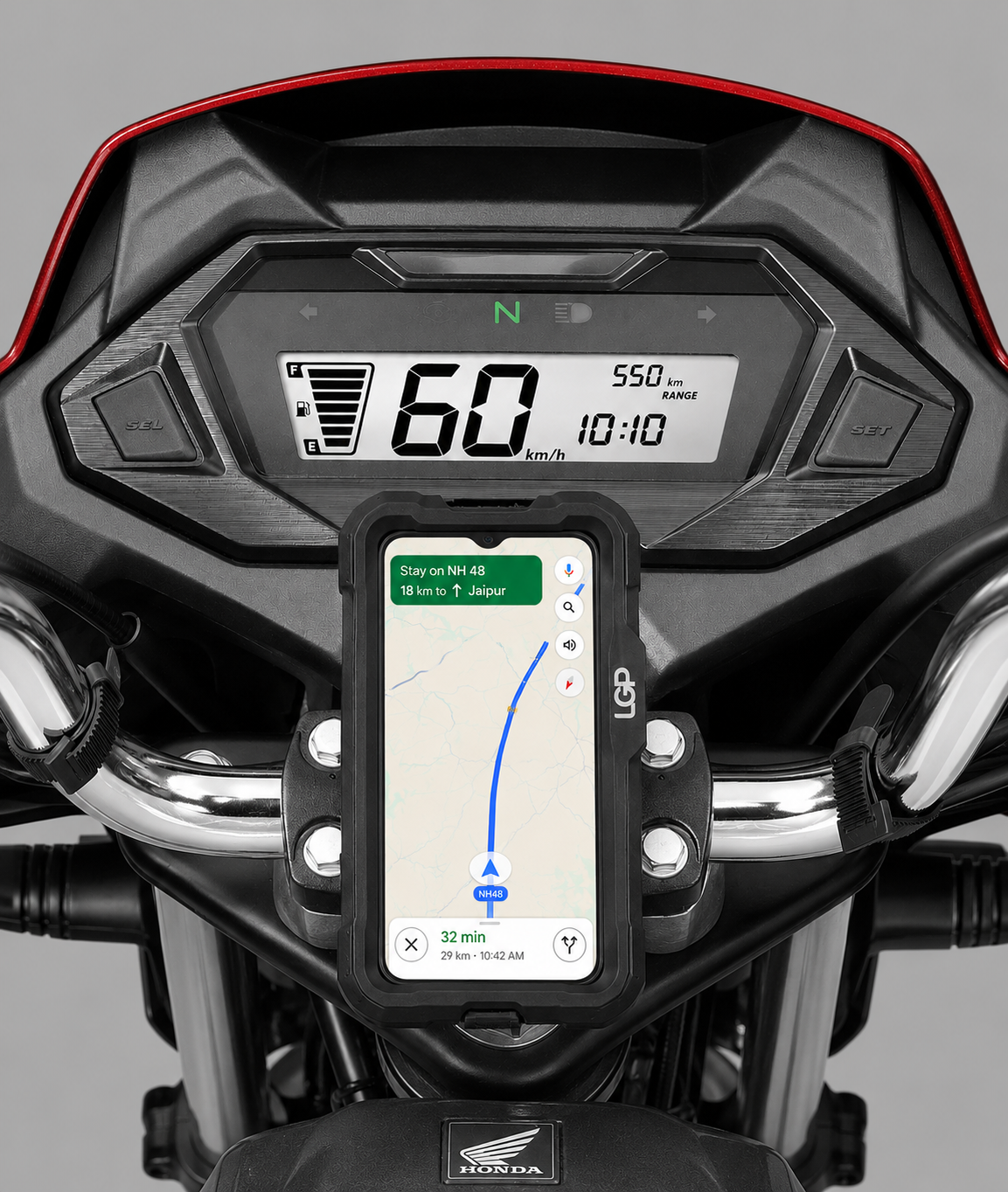 LGP Waterproof Bike Mobile Holder Rainproof Phone Mount with 360° Rotation