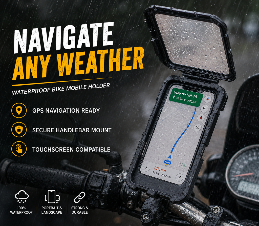 LGP Waterproof Bike Mobile Holder Rainproof Phone Mount with 360° Rotation